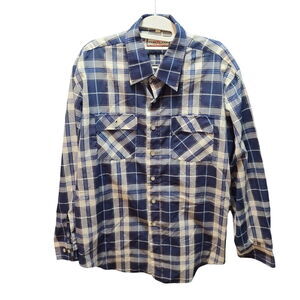 Youngbloods Mens Button Up Shirt Multi-Color Size XL Polyester Blend Pockets